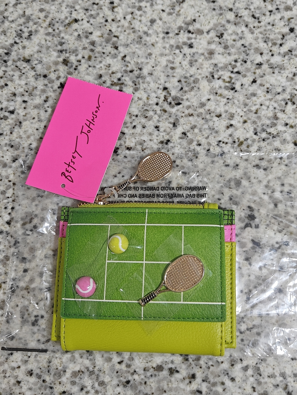 Betsey johnson tennis wallet (Net Worth Wallet Green)